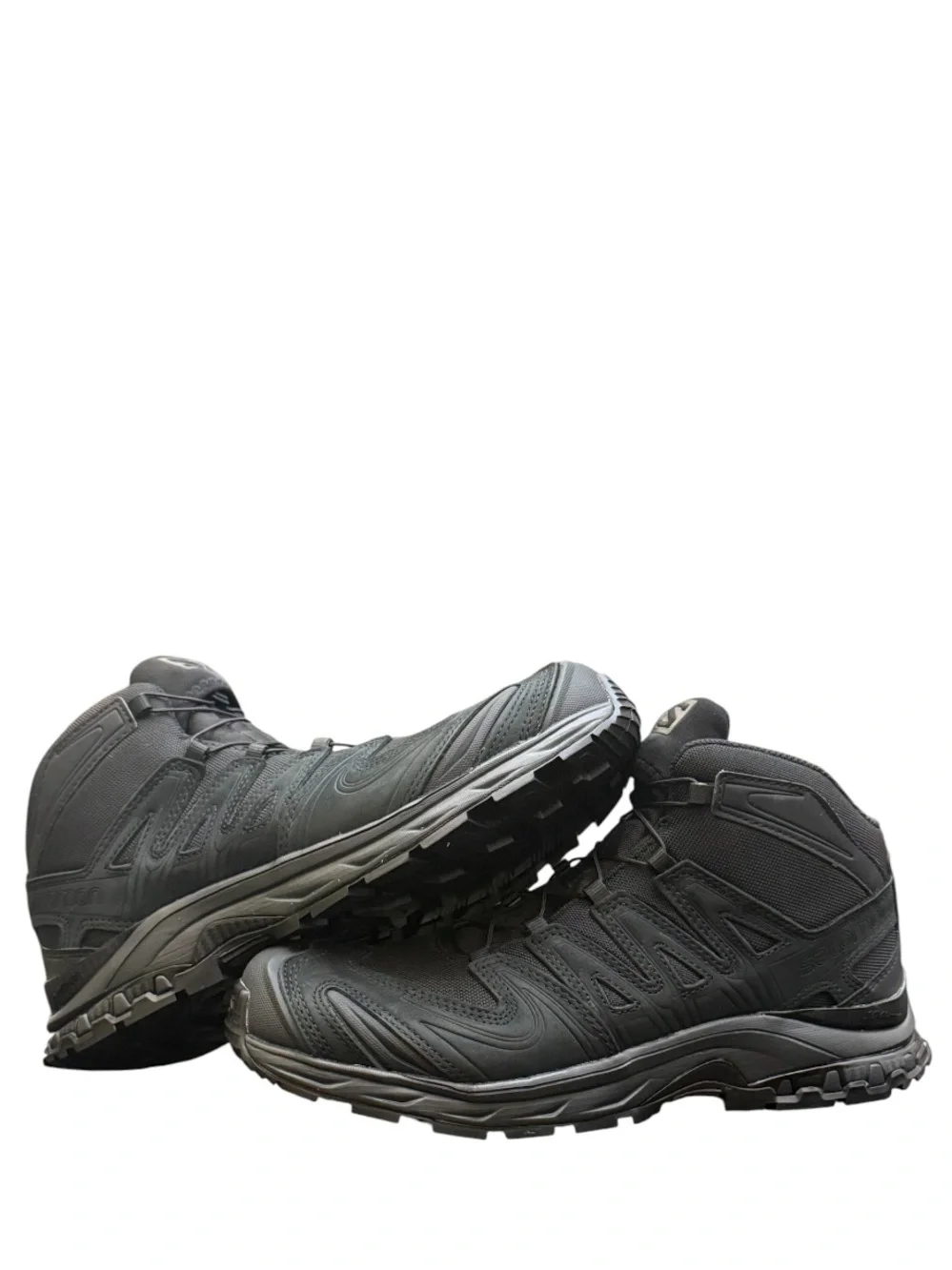 SALOMON - BLACK SUEDE LEATHER XA FORCES MID GTX EN TACTICAL BOOTS